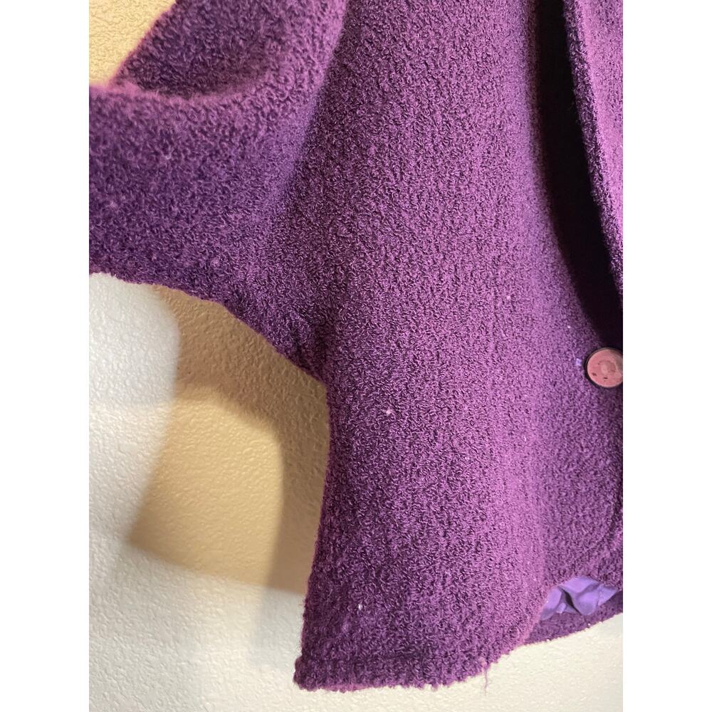 VTG Paul Alexander Wool Blend Retro Terry Cloth Textured Cropped Womens Blazer 6 - Picture 5 of 10